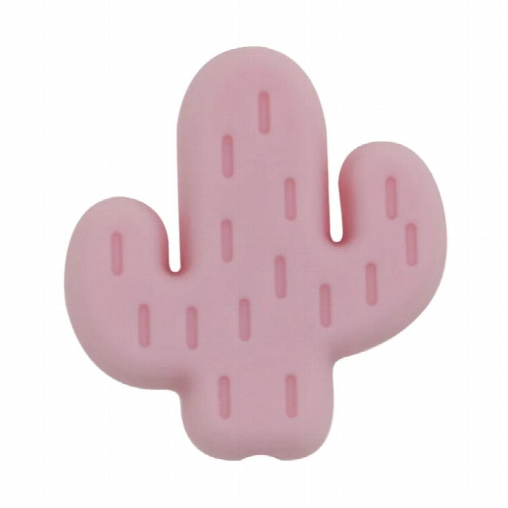 Kovict 10Pcs Cartoon Little Cactus Baby Rodent Bpa Food Silicone Teething Nursing Pacifier Clip Silicone Beads Multicoloured