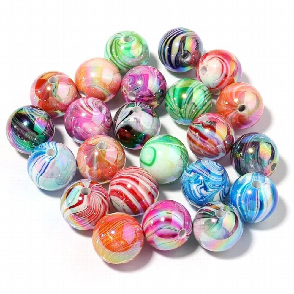 Acrylic Flowing beads 10pcs/lots 20mm wood grain large beads for Bracelet necklace making freeshippin-image-OPC-PCSRVTH-NEW
