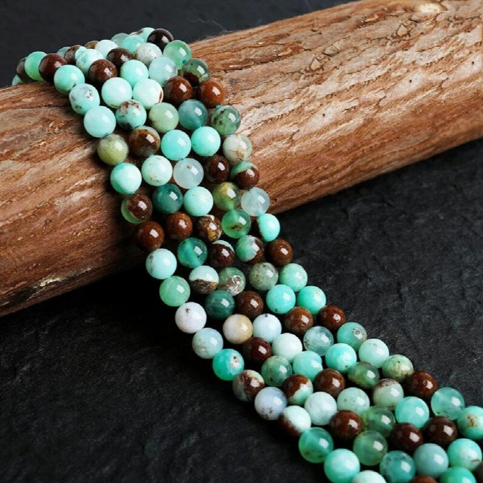 4 6 8 10mm Natural Chrysoprase Australian Jades Round Loose Stone Beads For Jewelry Making DIY Bracelet Accessories 7.5inches-image-OPC-PCSRW7Q-NEW