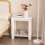 Costway 2-Tier End Table Wooden Sofa Bedside Table w/ Storage Shelf Nightstand 7