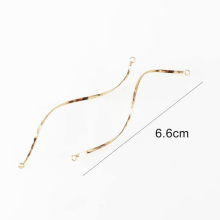 10pc S shape Double Cylinder Connecting Rod Metal Earrings Ear Clip Ear Hook DIY Ear Jewelry Materials Accessories