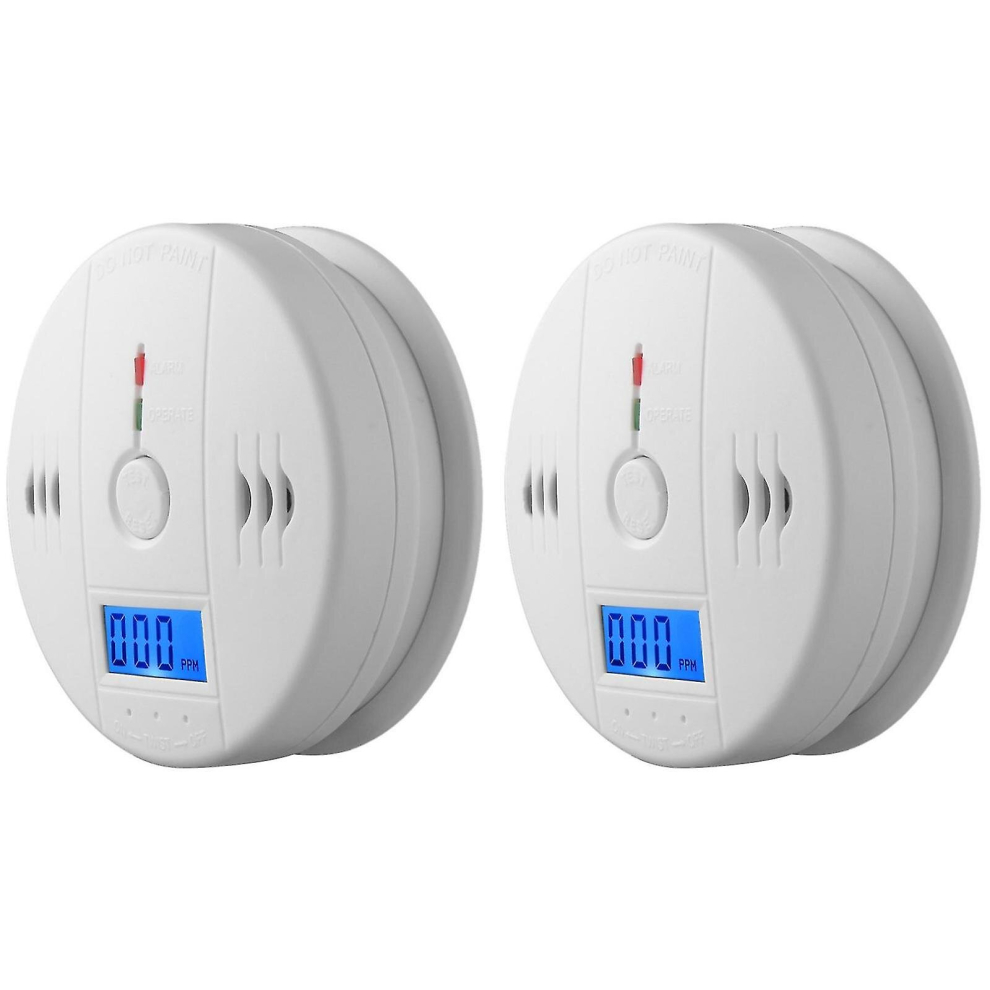 2 Pack Alarm And  Monoxide Detector  Operated 100%