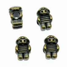 10pcs 14x9x8mm Charms Little Boy European Big Hole Beads 2 Colors For Jewelry Making Accessories