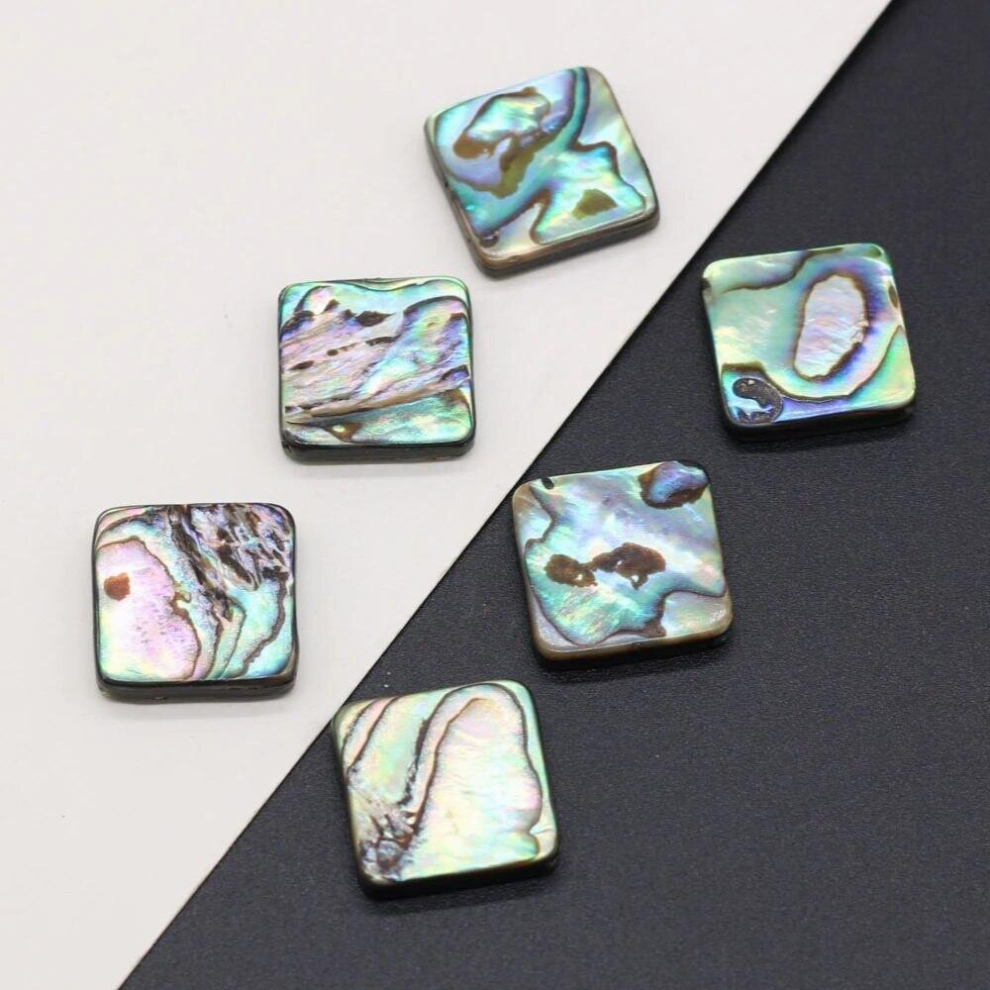 Natural Zealand Abalone Beads Square Shape Punch Beads for Jewelry Making DIY Necklace Earrings-image-OPC-PCSRYQX-NEW