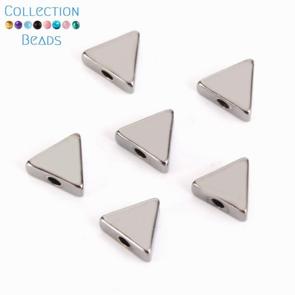 30pcs 7mm Colorful Copper Triangle Shape Spacer Beads For DIY Jewelry Making Findings Charms Bracelets Necklace Accessories-image-OPC-PCSRYYZ-NEW