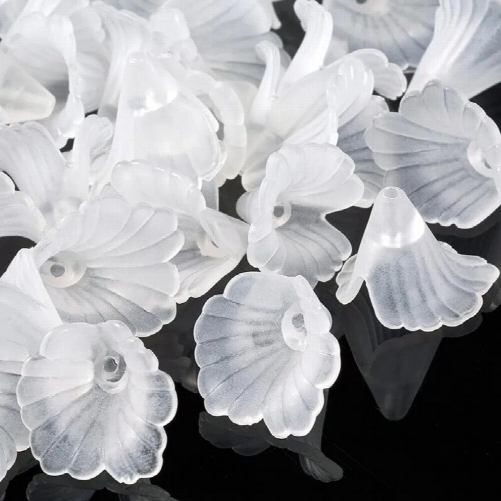 20pcs Mixed Flower Acrylic Spacer Beads Frosted for Jewelry Making DIY Bracelet Necklace 19~20x18~19x17mm Hole: 1.5mm-image-OPC-PCSRZBF-NEW