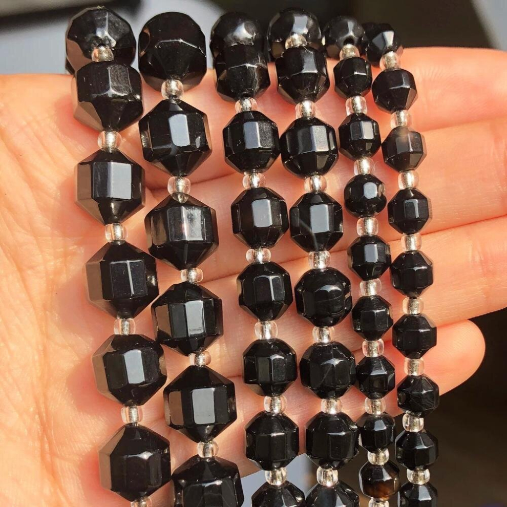 Agates Faceted Beads Natural Stone Loose Olive Shape Agate Bead for Jewelry Making 6 8 10mm Needlework Charms Bracelet-image-OPC-PCSRZJ7-NEW