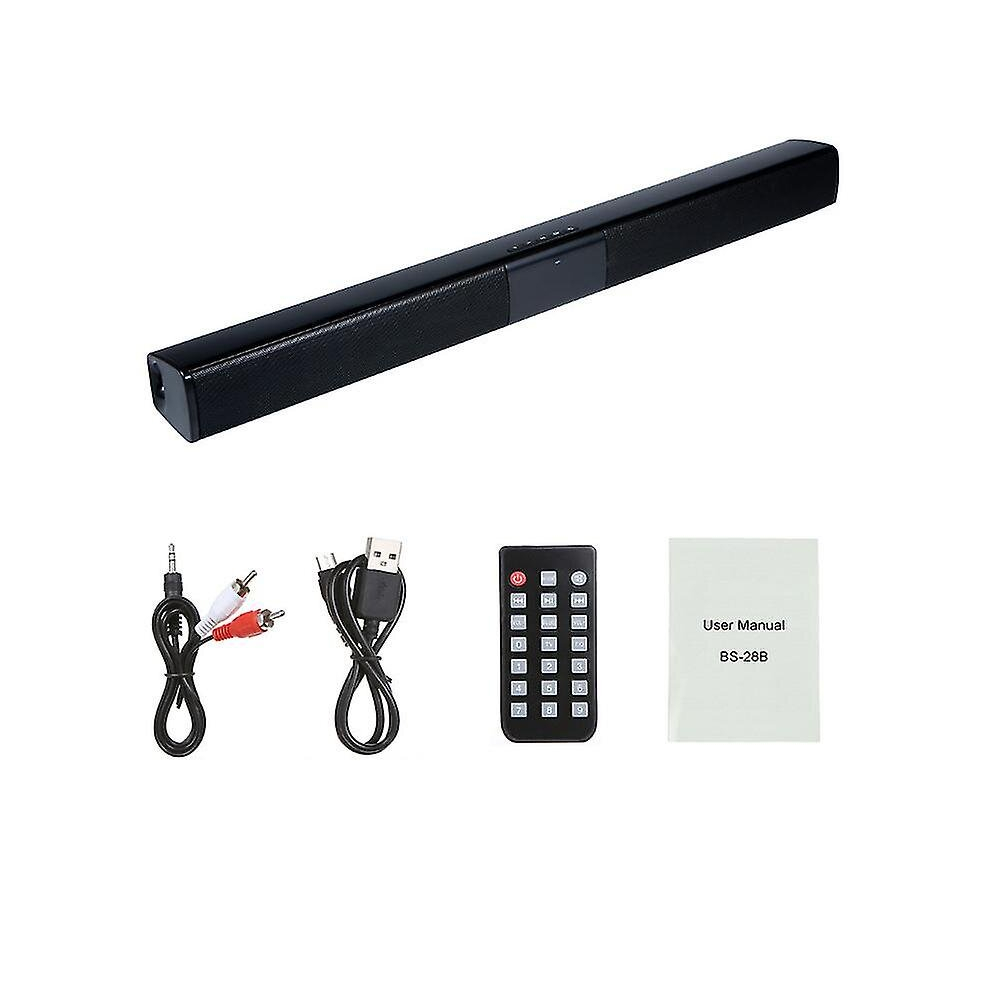 60W Bluetooth Tv Sound Bar Wired And Wireless Home Surround Soundbar Hom Black