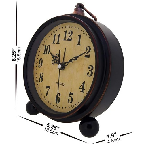 Vintage Alarm Clock Analog Silent Small Bedside Desk Clock Gift 2