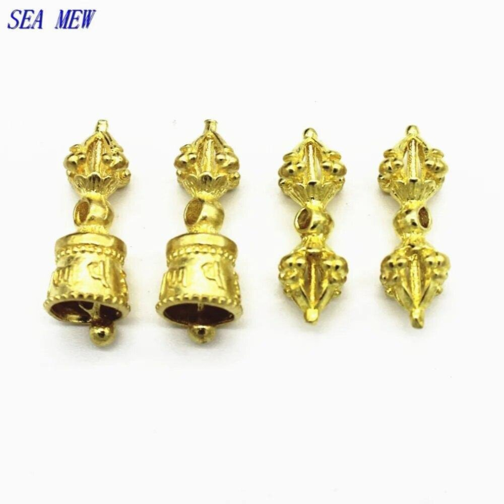 5 Sets 8*20mm Vintage Tibetan Buddhist Pure Brass Spacer Beads Vajry Pestle Vajra Bell Charms For Jewelry Making-image-OPC-PCSS7XN-NEW