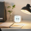 (White) Digital Clock with Temperature and Humidity Clock 2