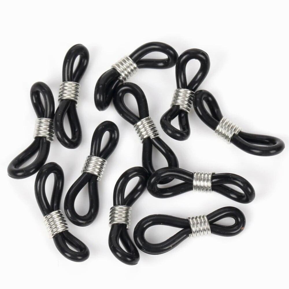 20pcs Ear Hook Glasses Chain Rubber Ring Spectacles Chain Glasses Retainer Ends Rope Sunglasses Cord Holder Strap Retainer End