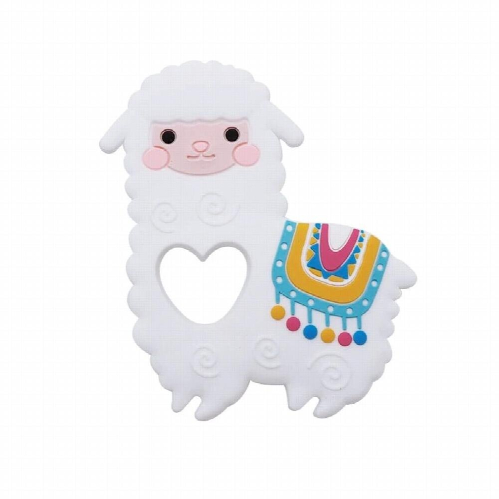 Chenkai 5PCS Silicone Alpaca Teethers Food Baby Cartoon Pacifier Teething For Baby Nursing Accessories and BPA