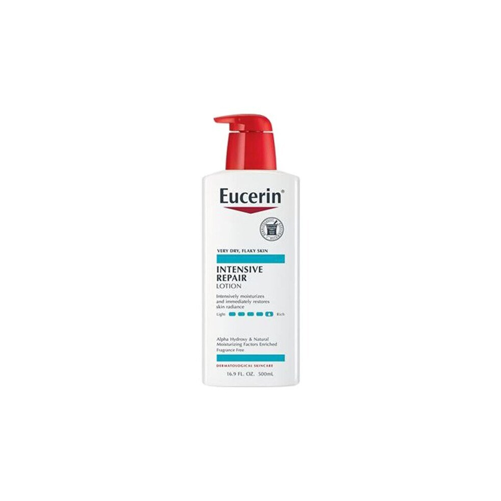 Eucerin Intensive Repair and Glow Fragrance Free Very Dry Skin Lotion Locks in Moisture 500ml