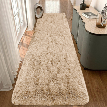 (80cm x 150cm (2ft 6" x 5ft), Beige Shaggy Rugs) Fluffy Rug Non-Slip Shaggy Rugs Living Room Carpet