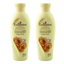 Enchanteur Nourishing Moisture Silk Elegant Musk Perfumed Body Lotion White For All Skin Types 250ml Pack of 2