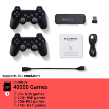 GD10 PRO 128GB 40000+ Games Retro Game Stick 4K HD TV Wireless Controller for PSP PS1 N64 Video Game Console 50+Emulator