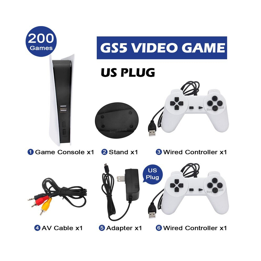 NEW GS5 Game Station 5 Video Game Console With 200 Classic Games 8 Bit TV Console Retro USB Wired Handheld Game Player AV Output