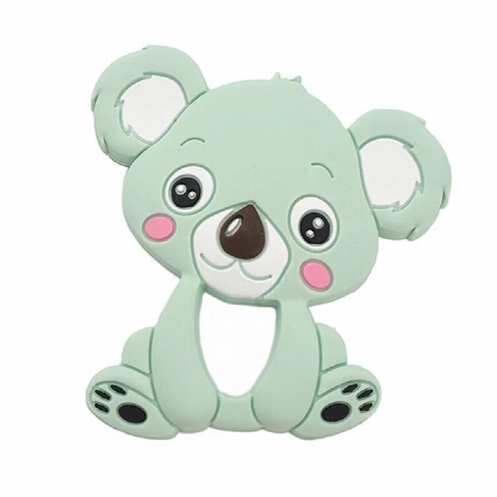 Chenkai 10Pcs Silicone Koala Teether Baby Animal Teething Food For Diy Chewable Pendant Nursing Bracelet Toys Bpa Multicoloured
