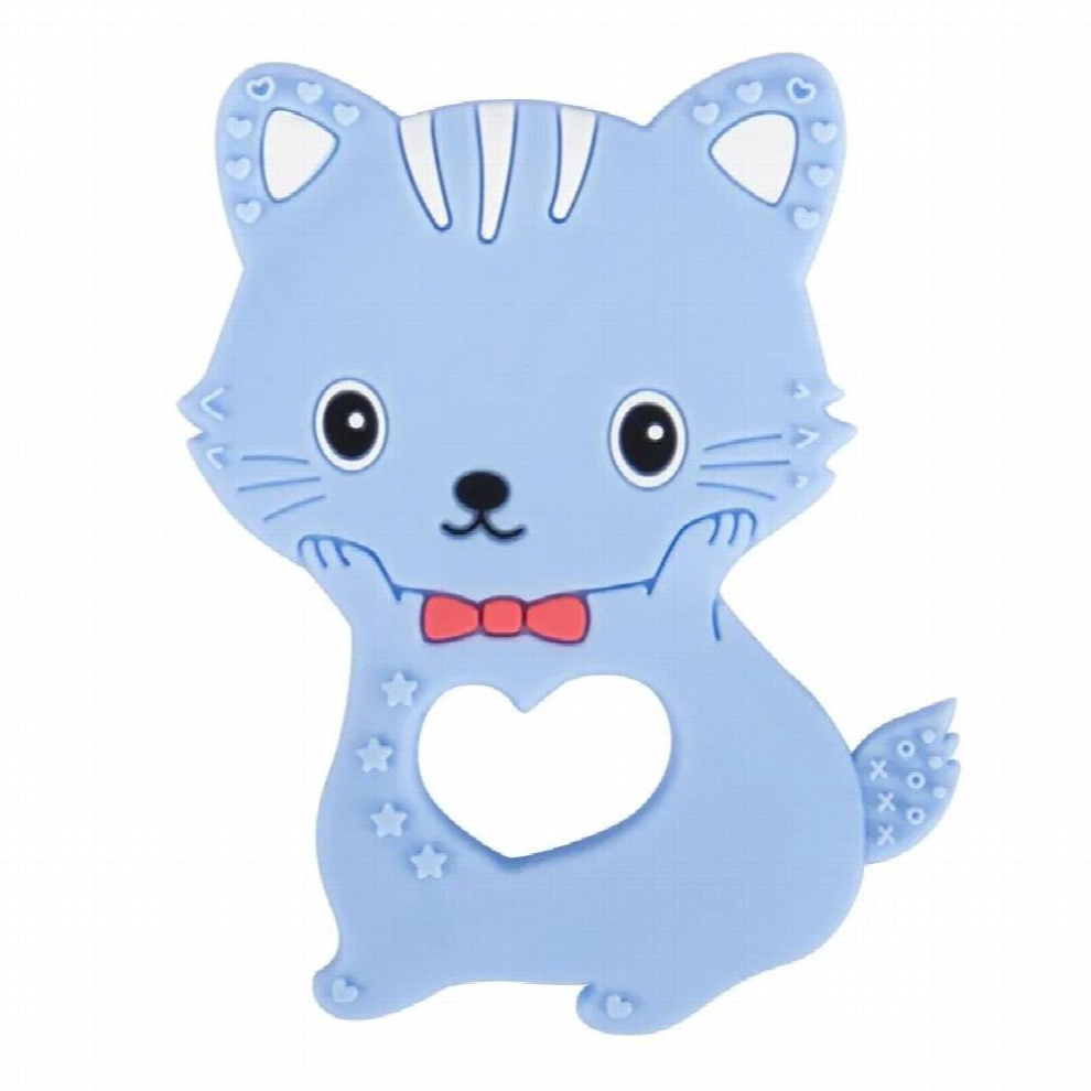 Chenkai 10Pcs Bpa Silicone Cat Teether Dummy Cartoon Pacifier Teething For Diy Infant Smoothing Sensory Bite Toy Accessory Multicoloured