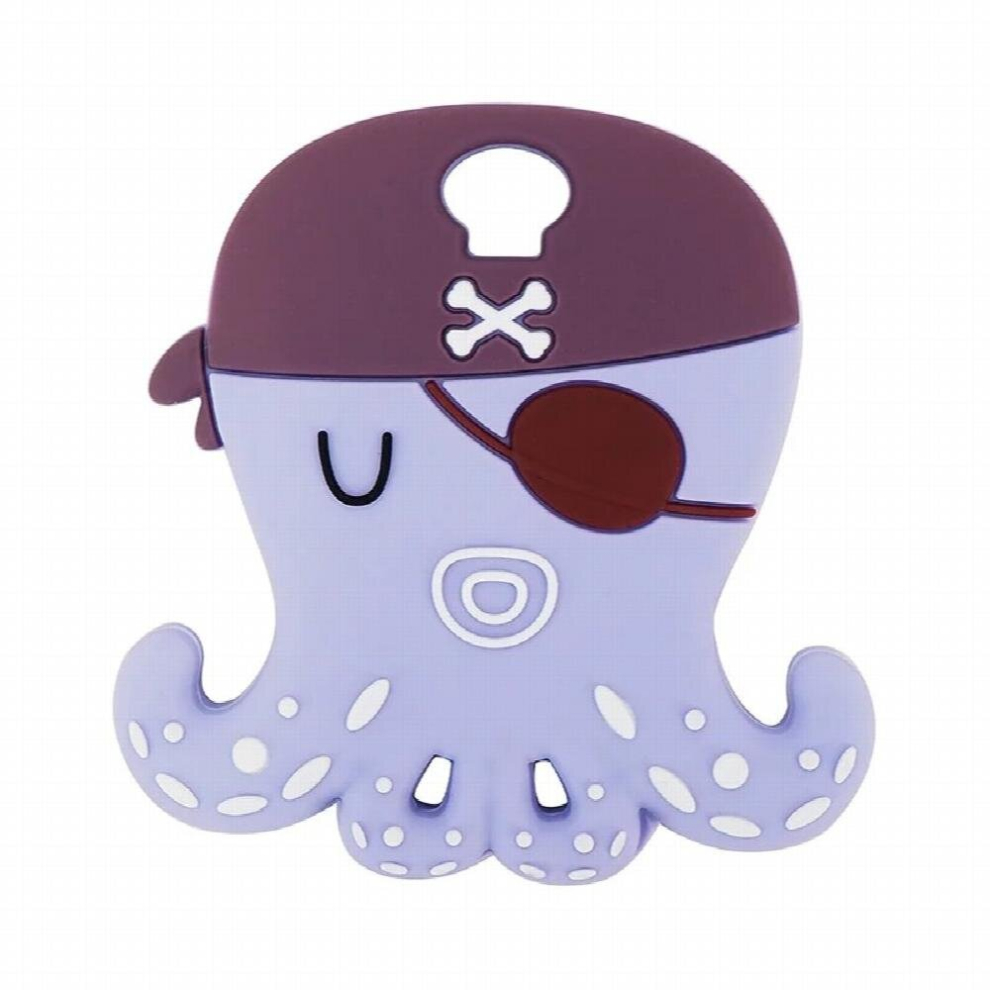 Chenkai 10PCS Pirate Squid Baby Silicone Teethers BPA Sensory Nursing Pacifier DIY Infant Necklace Pendant Teething Toys
