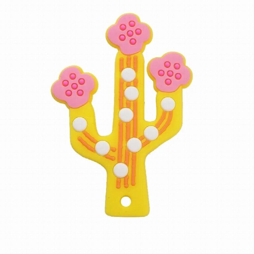 Chenkai 10PCS Silicone Cactus Flower Teether Food Baby Pacifier Teething For Baby Nursing Accessories and BPA