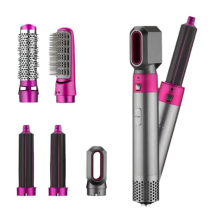 (Purple) New 5 In 1 Professional Multifunctional Airwrap Hair Styling Tool