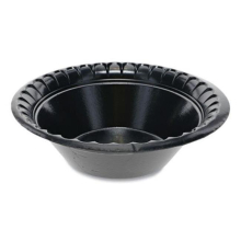 12 oz Laminated Foam Dinnerware Bowl, Black