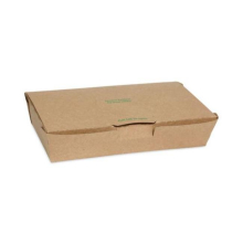 EarthChoice Tamper Evident OneBox Paper Box - 9 x 4.85 in. - Kraft - Pack of 100