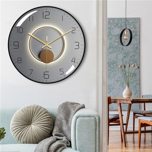 12 inch Modern Mute Wall Clock Living Room Quartz Clock 2