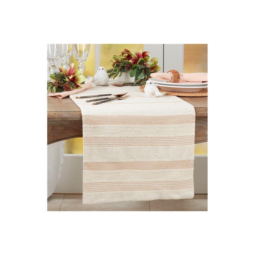 16 x 72 in. Striped Oblong Table Runner, Ivory-image-OPC-PCSSJMP-NEW