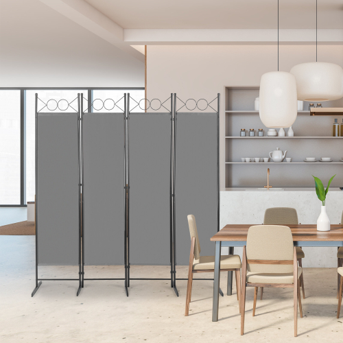 4 Panel Room Divider Folding Privacy Screen Home Office Furniture Wall Partition