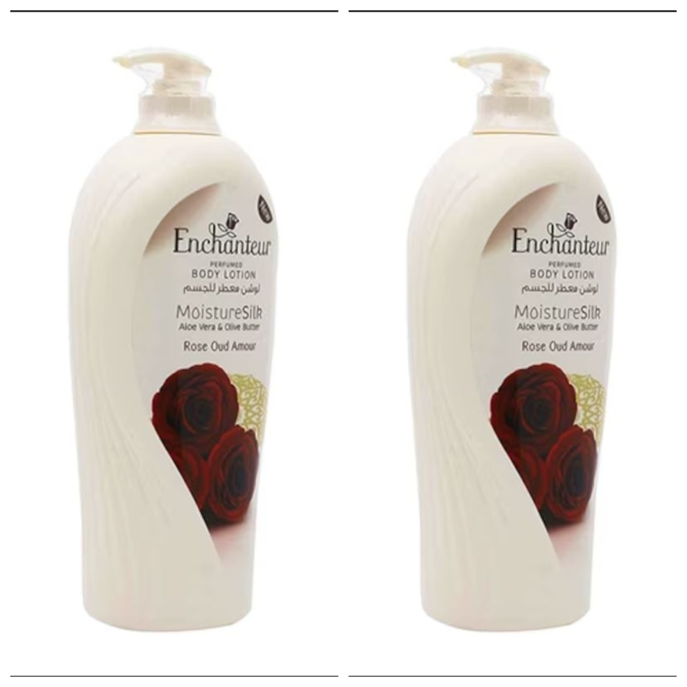 Enchanteur Rose Oud Blossom Body Lotion For All Skin Types  750ml Pack of 2