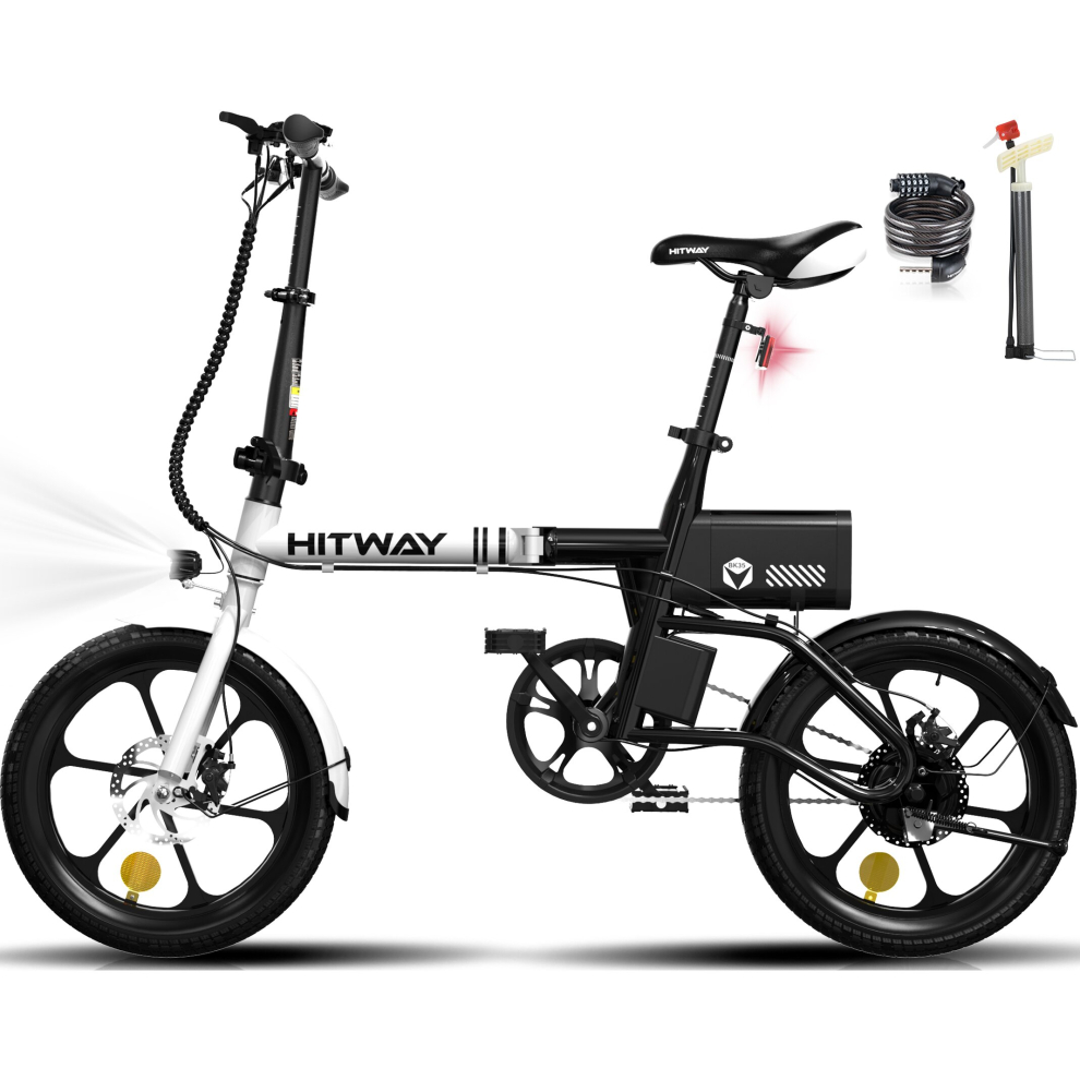 HITWAY 16 Inch Folding Electric Bike, 250W City E Bike for Adults