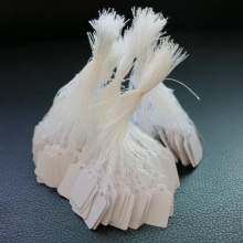 100pcs Jewelry String Cord Tags Printing Blank Label Silver Display Accessories