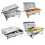 Chafing Dish Buffet Set 8QT 4 Pack Rectangular Full Pan ×2+Half Pan ×2 1