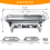 Chafing Dish Buffet Set 8QT 4 Pack Rectangular Full Pan ×2+Half Pan ×2 4