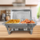 Chafing Dish Buffet Set 8QT 4 Pack Rectangular Full Pan ×2+Half Pan ×2 7