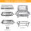 Chafing Dish Buffet Set 8QT 4 Pack Rectangular Full Pan ×2+Half Pan ×2 10