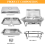 Chafing Dish Buffet Set 8QT 4 Pack Rectangular Full Pan ×2+Half Pan ×2 11