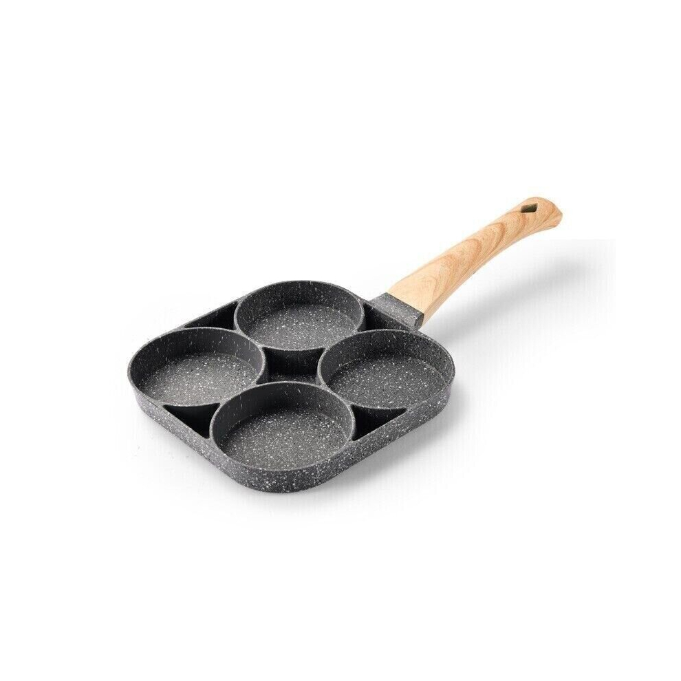 4 Hole Omelet Pan for Make Burger Egg Ham Pancake Non-Stick