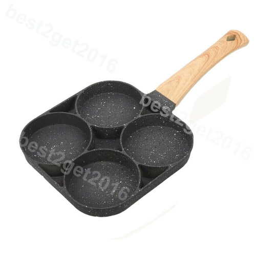 4 Hole Omelet Pan for Make Burger Egg Ham Pancake Non-Stick 2