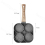 4 Hole Omelet Pan for Make Burger Egg Ham Pancake Non-Stick 6