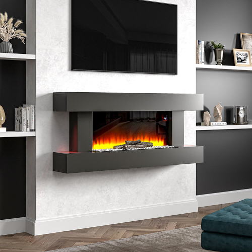 Living And Home 52 Inch Versatile Electric Fireplace with WiFi Remote Control 1