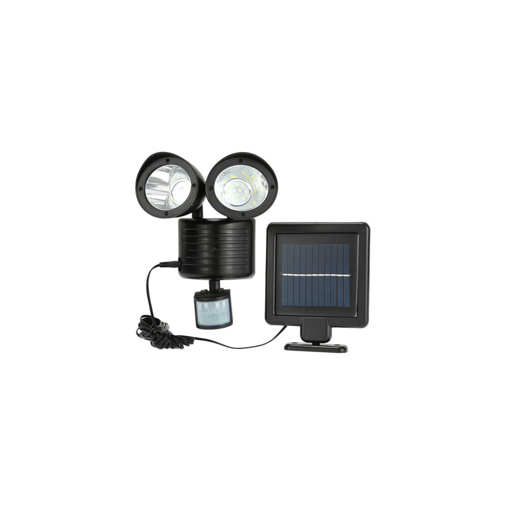 Dual Security Detector Solar Spotlight Motion Sensor Outdoor 22 LED Floodlight