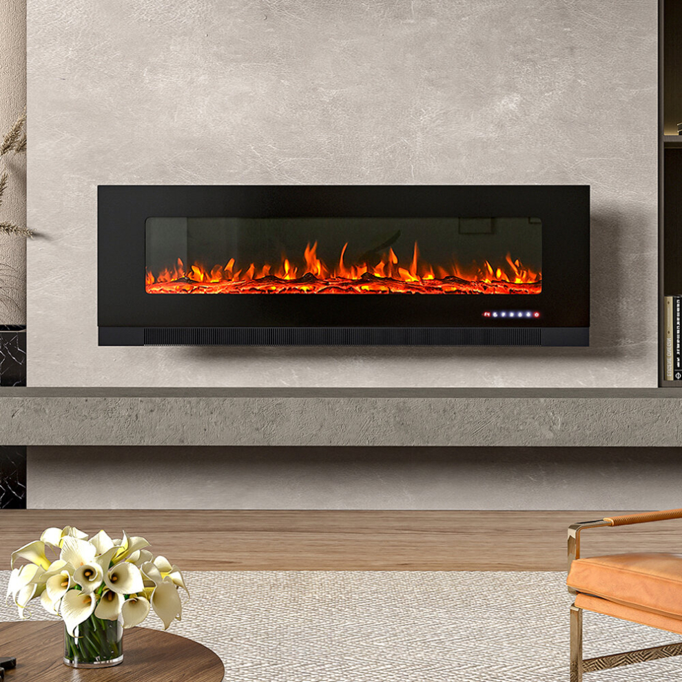 60 Inch Wall Mounted Electric Fireplace with Overheat Protection