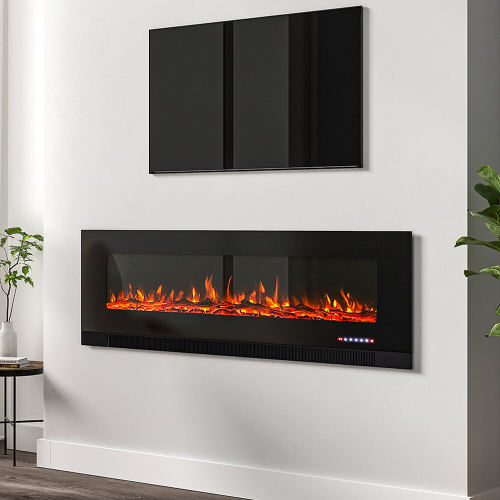 Living And Home (Black, 60inch) LED Electric Fireplace with Remote Control