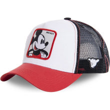 (Mickey White) Cartoon animation mesh cap Mickey Mouse sunscreen baseball cap duck tongue hat Mickey hat