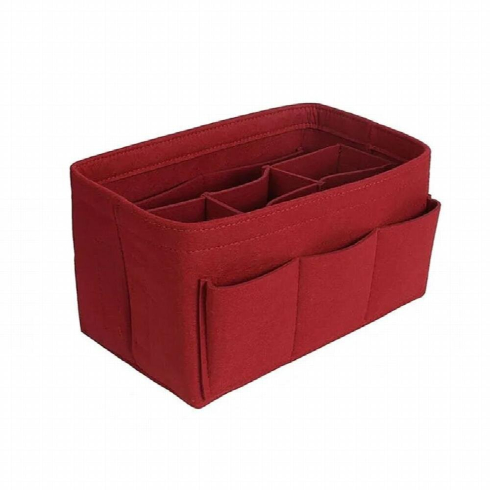 Women Felt Cloth Inner Bag Fits In Insert Handbag Multi-Pockets Cosmetic Bags Storage And Personal Belongings Organizer
