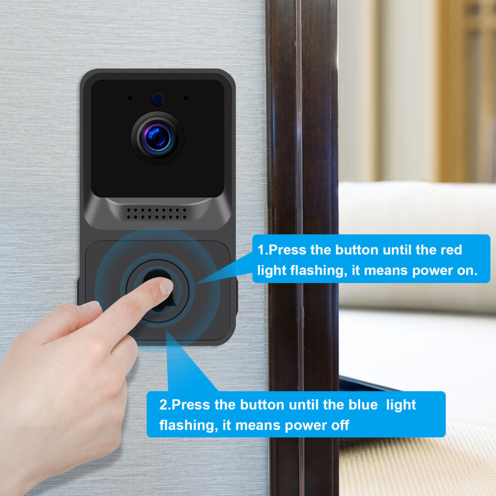 Smart Wireless WiFi Ring Doorbell Security Intercom Video Camera Door Bell UK